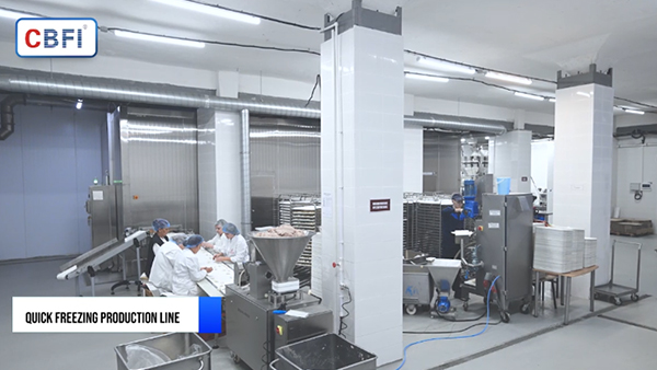 مجمد سريع مزدوج حلزوني بسعة طن واحد في الساعة لتحضير السمبوسة في روسيا