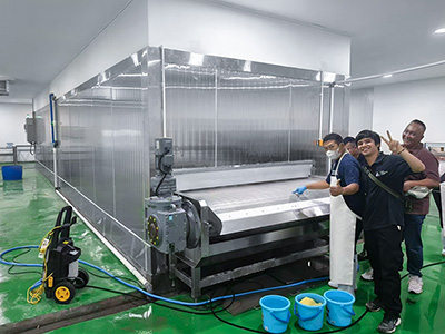 مجمد نفقي سريع التجميد لتجميد شرائح السمك في إندونيسيا